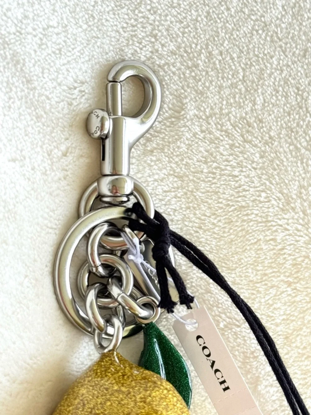 Coach Lemon Bag Charm w/ Silver Hardware